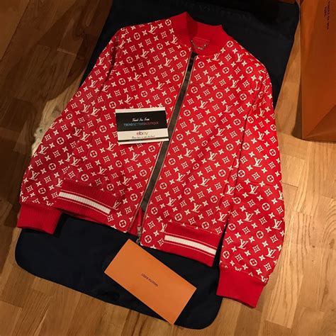 supreme louis vuitton pullover replica|supreme x louis vuitton jacket.